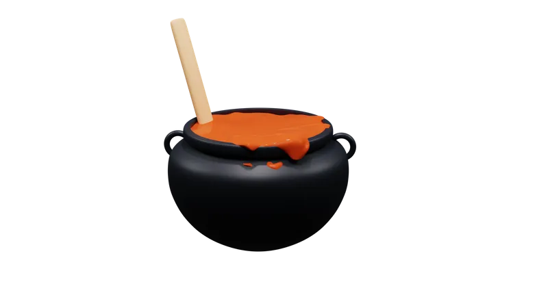 Cauldron Halloween 3 D Object 3D Illustration