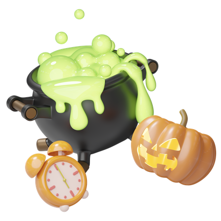 Cauldron Cooking  3D Icon