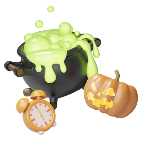 Cauldron Cooking  3D Icon