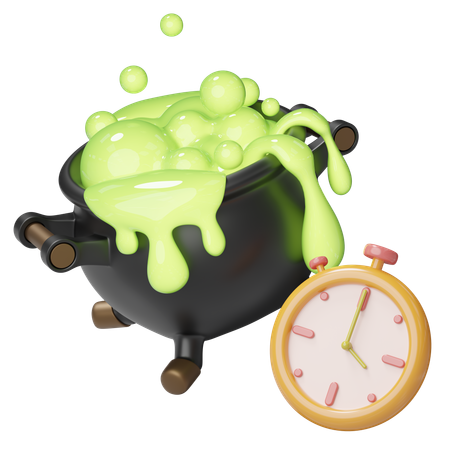 Cauldron Cooking  3D Icon