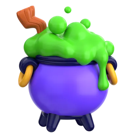 Cauldron Halloween  3D Icon