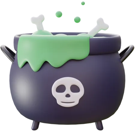 Cauldron Of Halloween Day 3 D Icon Illustration 3D Icon