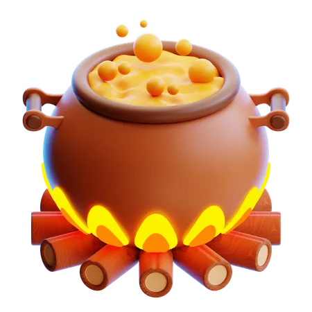 Cauldron Pot  3D Icon