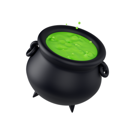 Cauldron Pot  3D Illustration