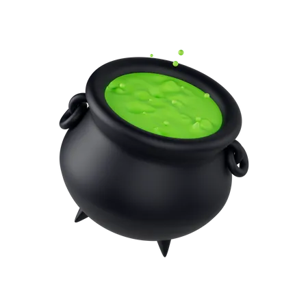 Cauldron Pot  3D Illustration