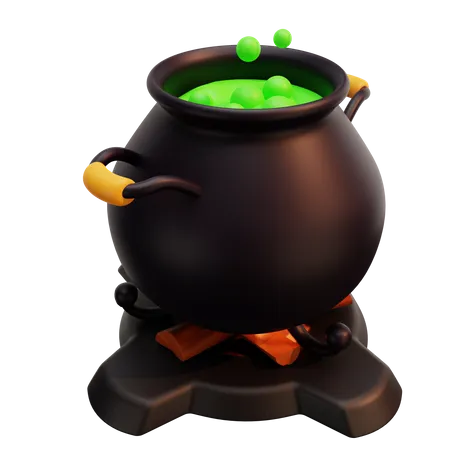 Cauldron Pot  3D Illustration