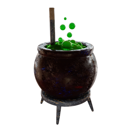 Cauldron Pot  3D Illustration