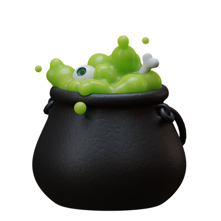 Cauldron Pot  3D Illustration