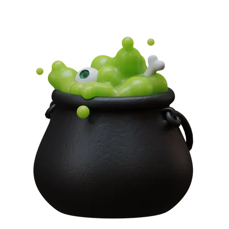 Cauldron Pot  3D Illustration
