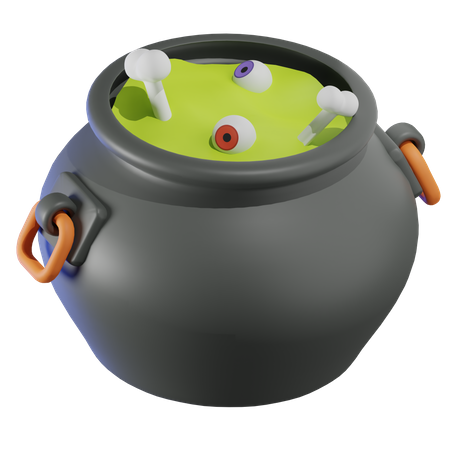 Cauldron Pot 3D Icon