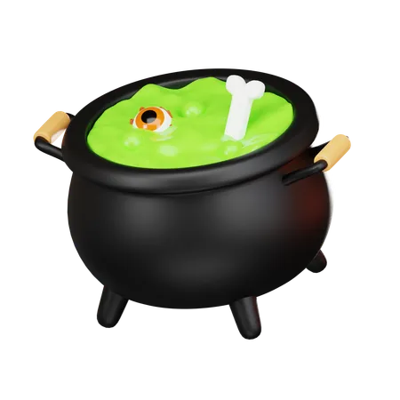 Halloween Cauldron 3D Icon