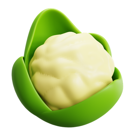 Cauliflower 3D Icon