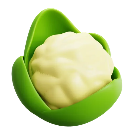Cauliflower 3D Icon