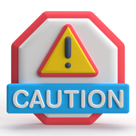 Caution  3D Icon