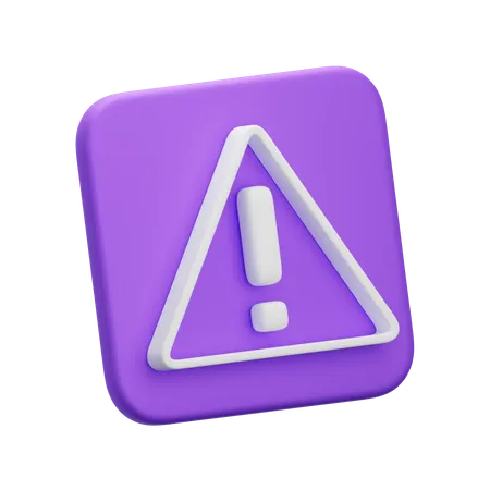 Caution  3D Icon