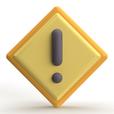 Caution  3D Icon