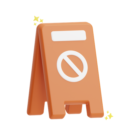 Caution Board  3D Icon