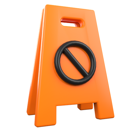 Caution Board  3D Icon