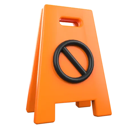 Caution Board  3D Icon