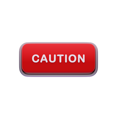 Caution button  3D Icon