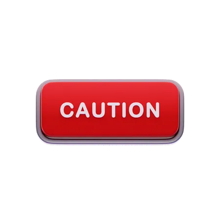 Caution button  3D Icon