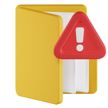 Caution Folder  3D Icon