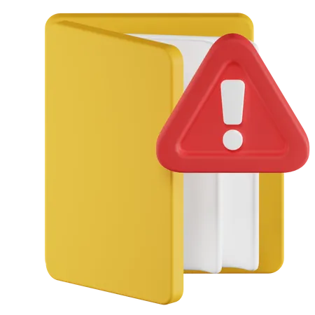 Caution Folder  3D Icon