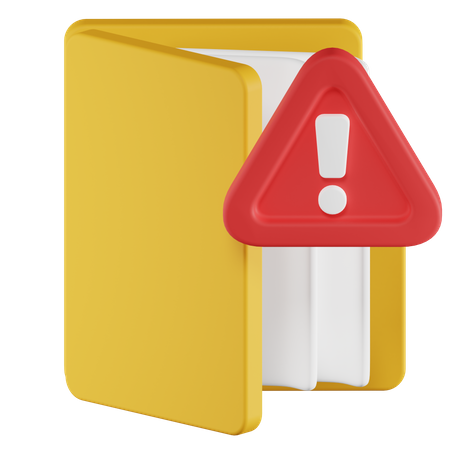 Caution Folder 3D Icon