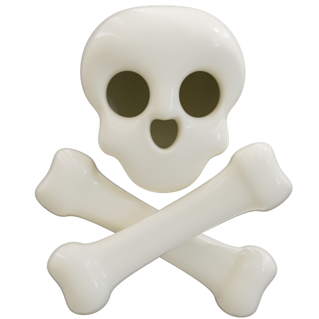 Caution in Science: The Skull Symbol  3D Icon