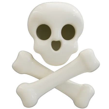 Caution in Science: The Skull Symbol  3D Icon