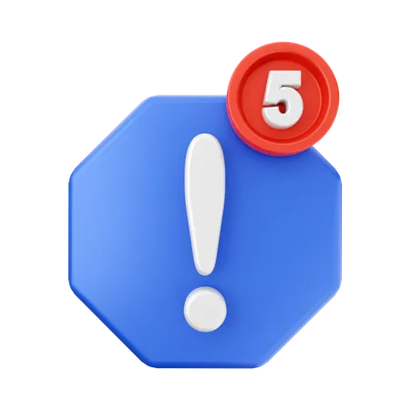 Caution Notification  3D Icon