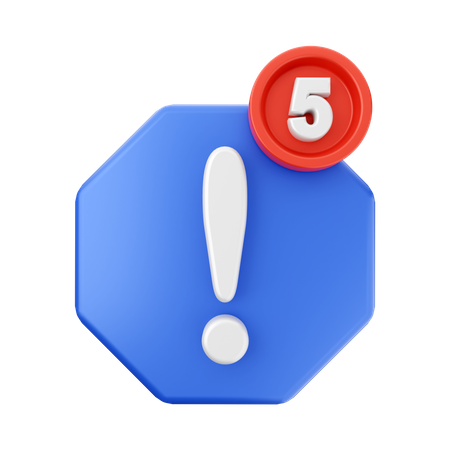 Caution Notification  3D Icon