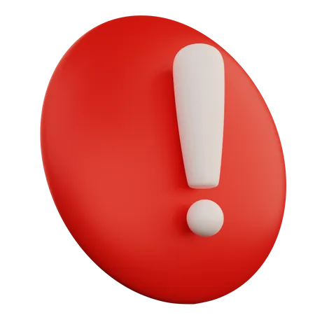 Caution Red Sign  3D Icon