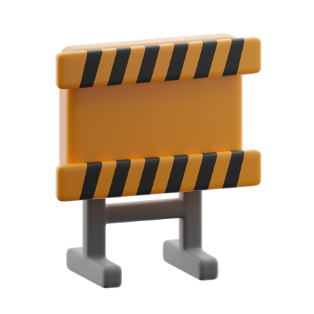 Caution Roadblock  3D Icon