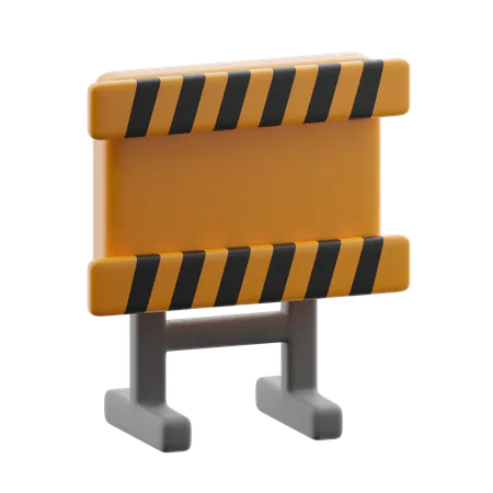 Caution Roadblock  3D Icon