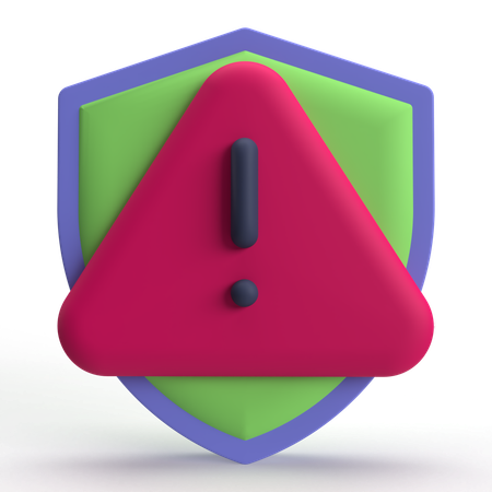 Caution Shield  3D Icon