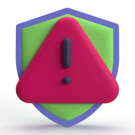 Caution Shield  3D Icon