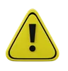 Caution Sign 3D Icon