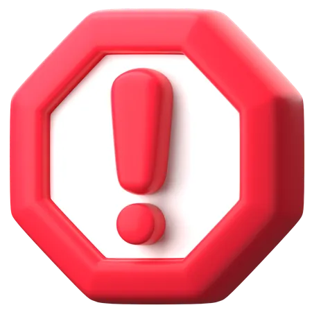 Caution Sign  3D Icon