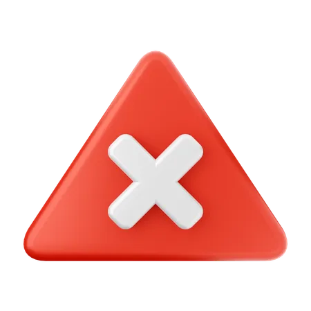 Caution Sign  3D Icon