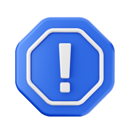 Caution Sign  3D Icon