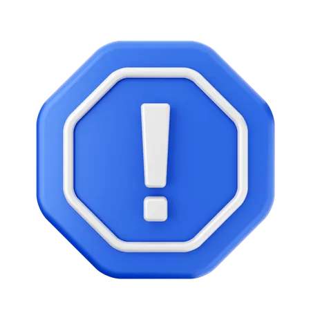 Caution Sign  3D Icon