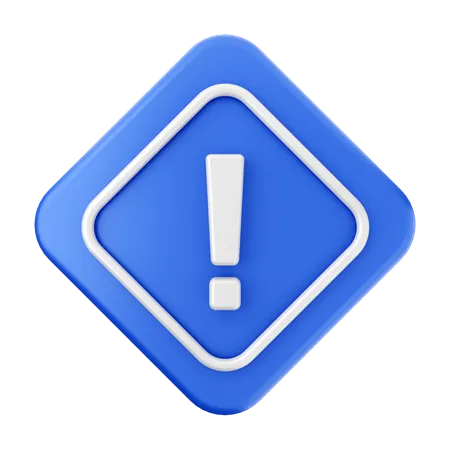 Caution Sign  3D Icon