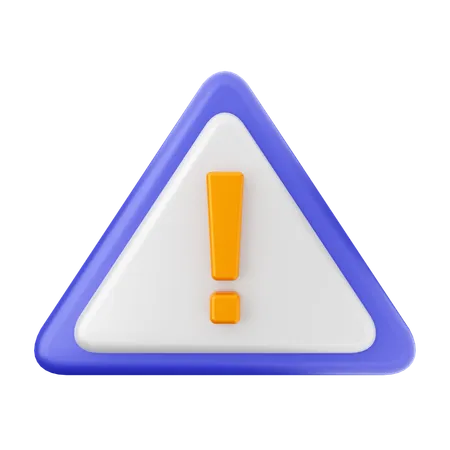 Caution Sign  3D Icon