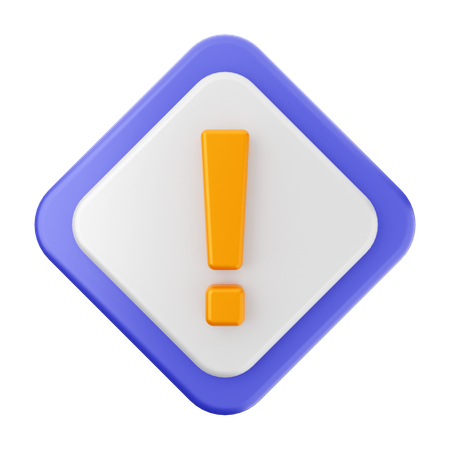 Caution Sign  3D Icon