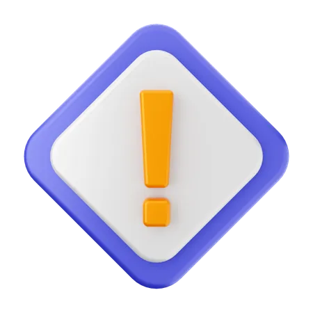 Caution Sign  3D Icon