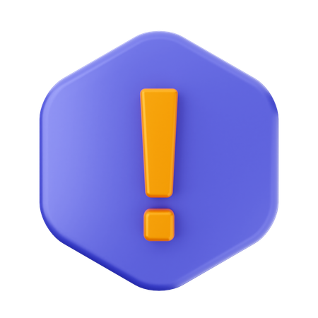 Caution Sign  3D Icon