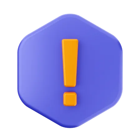 Caution Sign  3D Icon