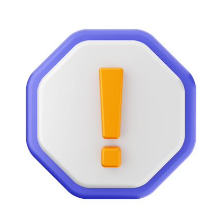 Caution Sign  3D Icon