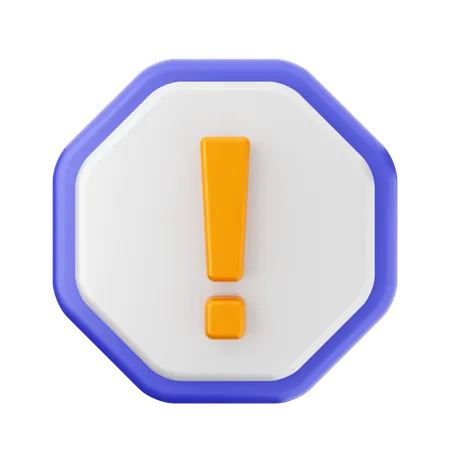 Caution Sign  3D Icon